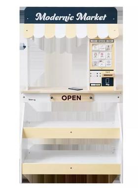 k家ien562vy具制儿童仿真过家水果商木店玩超市小卖铺刷卡收银购