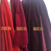 中厚金丝绒布料会议桌布t地摊布丝绒舞台背景幕布会议台布整卷绒