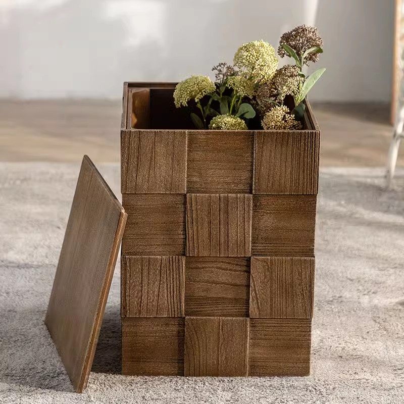 美式复古实木沙发边几客厅卧室收纳小茶几侘寂风阳台休Y闲咖啡桌,家居饰品,落地摆件,淘宝优惠券,粉丝福利购,淘宝优惠卷