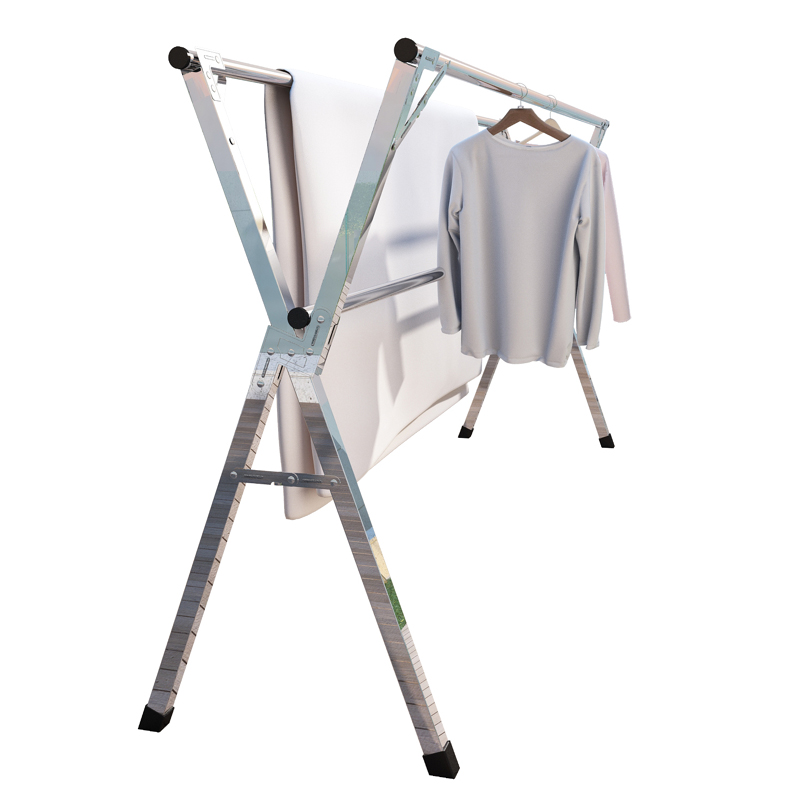 晾衣架落地折叠室内家用阳台室外不锈钢卧L室凉伸缩式杆晒被子神