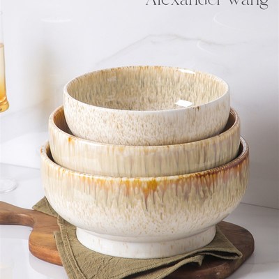 陶瓷大碗盆商用火锅料理碗餐厅自C助餐配料碗凉菜碗水煮鱼毛血旺