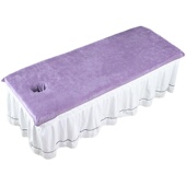 2021新款 高档美容院带洞铺床浴巾养G生按摩理疗床单吸水加厚大毛