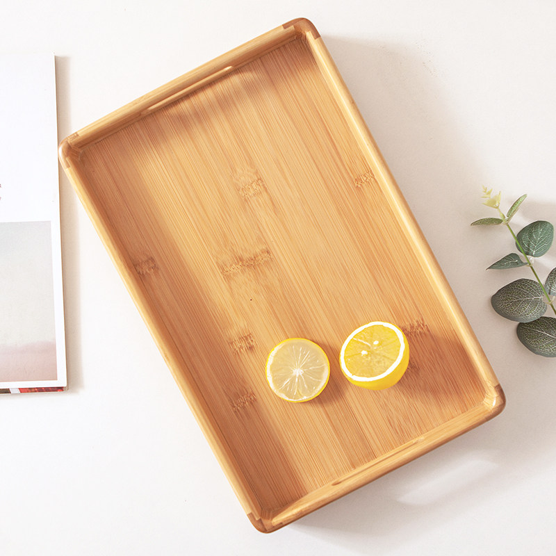 竹制长方形托盘家用m木质茶水杯茶盘大号餐厅酒店上菜托盘带把手,餐饮具,盘,淘宝优惠券,粉丝福利购,淘宝优惠卷