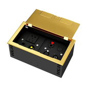 舞台专用地插开启式 升降地插五z孔网络话筒音频全铜防水多媒体地