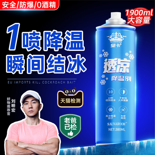 清凉降温干冰凉感喷雾夏天户外军训解暑车内P降温瞬间防中暑神器