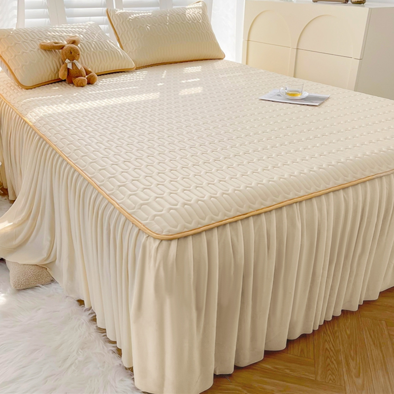 床裙款乳胶凉席夏凉被三四件套夏季冰丝软席子空V调被可水洗床垫