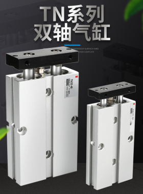 亚德客型 双轴双杠气缸TDA/TN10-10/20/30/40/5R0/100  双杆气缸