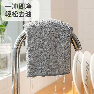 抹布厨房专用洗碗不沾油易清洗餐厅家H用竹纤维吸水不掉毛加厚毛