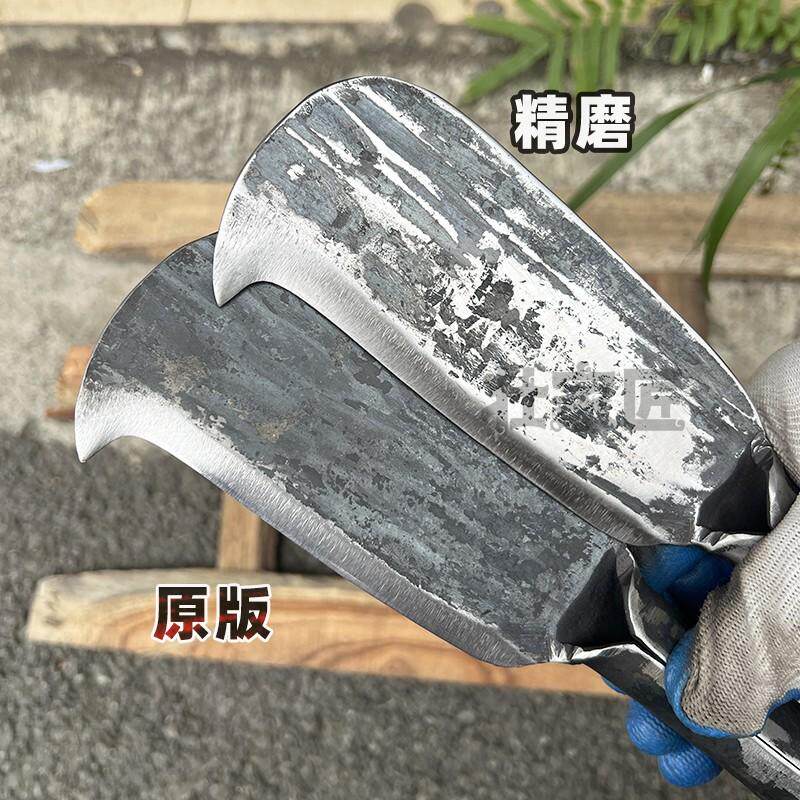 迷你柴刀鹰嘴手工锻打手掌柴刀弯头镰刀劈柴破竹篾刀户外农用柴刀