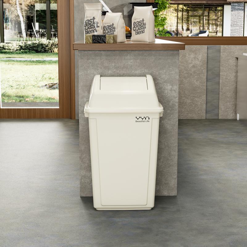 方形yyn高级感带盖摇盖垃圾桶