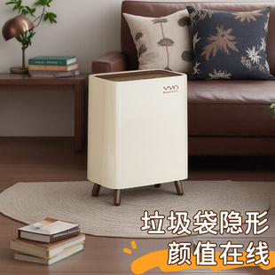 高颜值大号纸篓双层 垃圾桶家用客厅大容量带盖轻奢高档2025新款