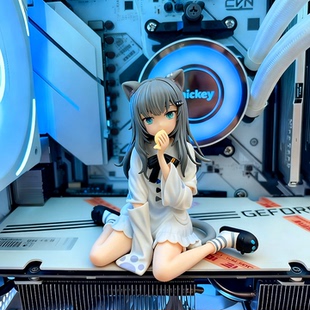 猫娘手办机箱手办显卡手办海景房手办电脑摆件主机装饰机箱摆件