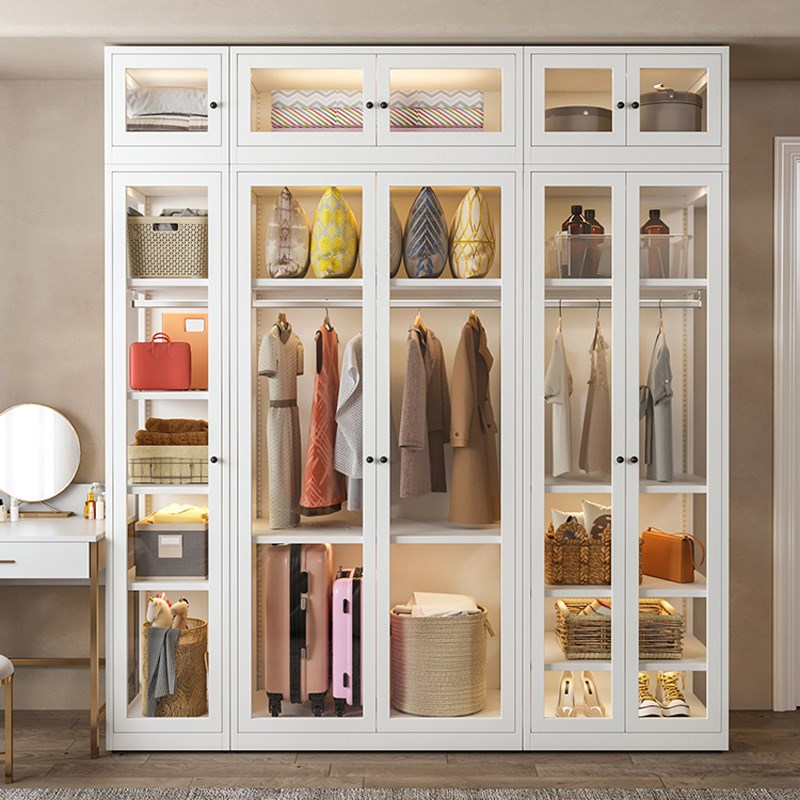 铁艺衣柜2023新款家用卧室现代简约欧式简易金R属收纳储物铁皮衣