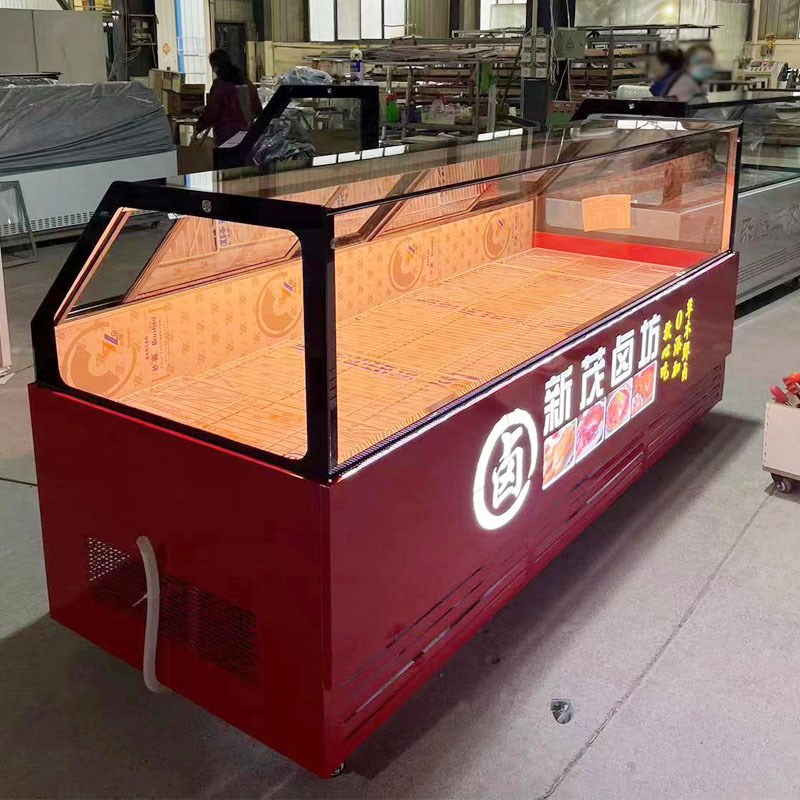 冷菜展示柜烧烤熟食饭店冷藏冷冻商用透明玻璃Q风冷鸭脖卧式保鲜