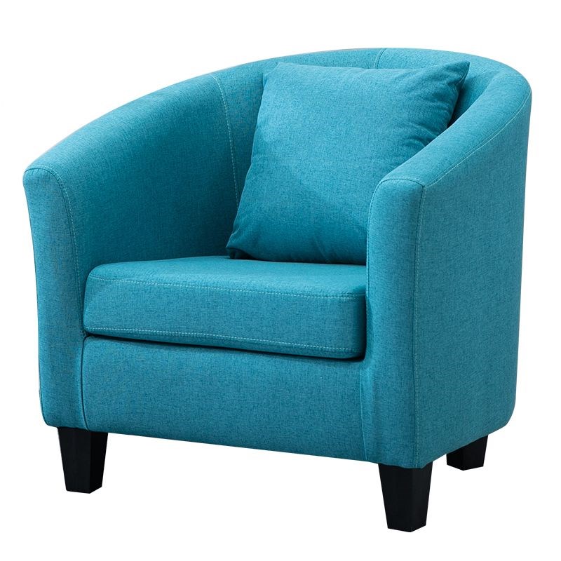 单人位沙发椅子咖啡厅酒店沙发椅卧室客厅小户P型小沙发家用阳台