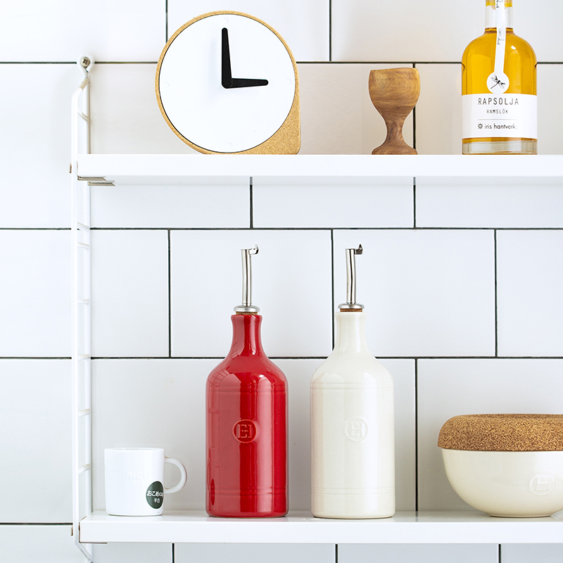 法国Emile Henry彩色陶瓷橄榄油瓶油壶家用 厨房V酱油醋调料瓶防