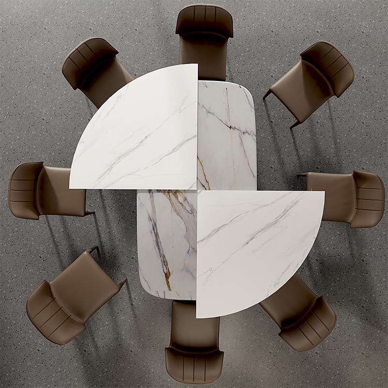 大圆餐桌四分可折叠圆桌扩大台面z桌面面板15/20人家用圆形转盘开