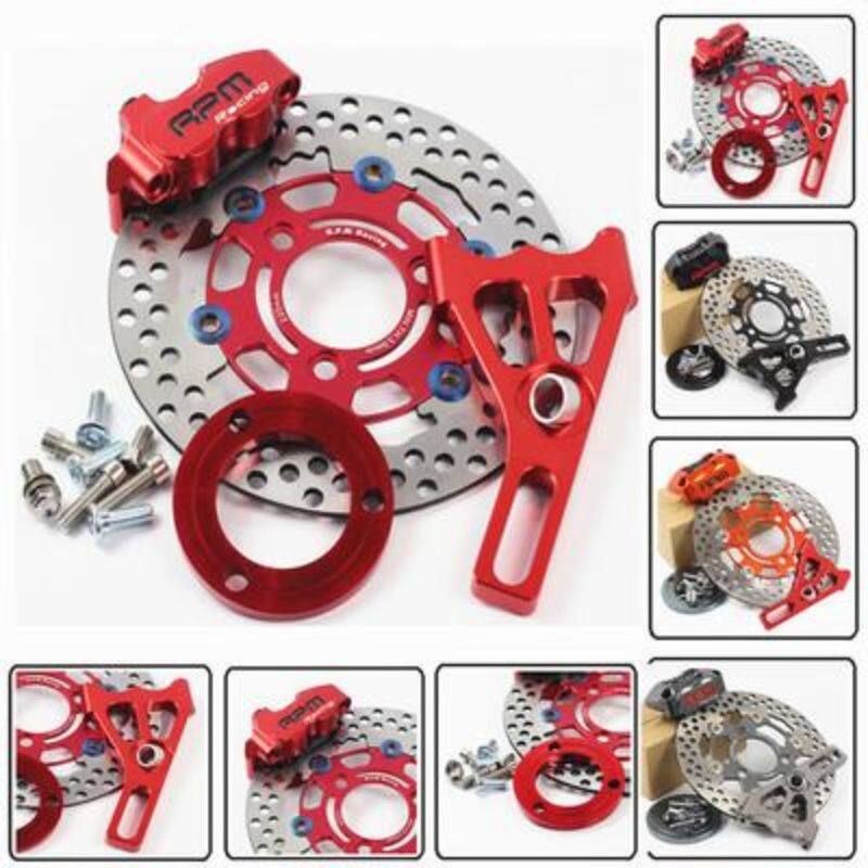 小龟电动车电摩改装平叉小辐射卡钳后碟刹套件220刹车小对四鬼