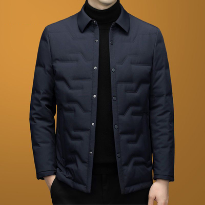 中老年男士加厚翻领棉服春秋冬
