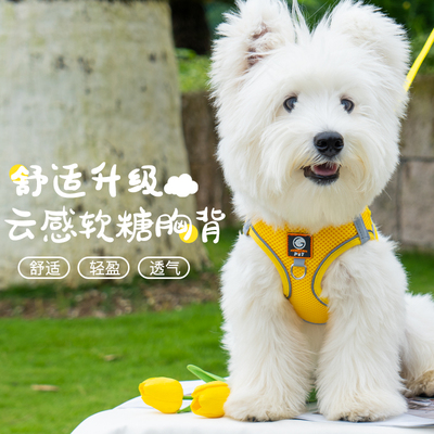 熊印记狗狗背带夏季透气清凉胸背