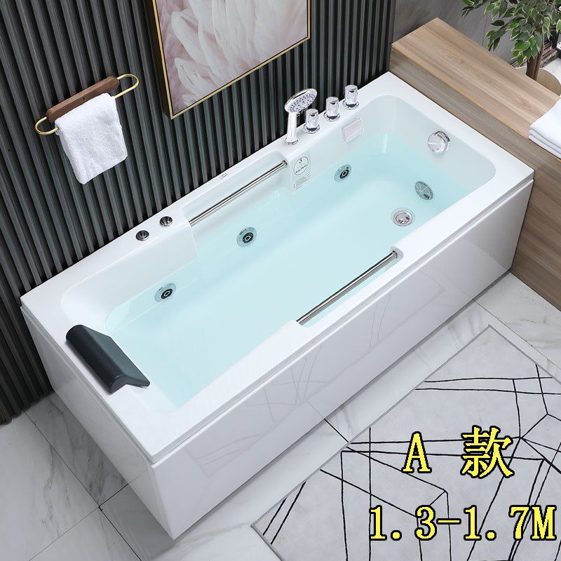 速发家用小户型亚克力浴缸冲浪按摩大瀑布恒温独立式弧形浴盆1..7
