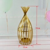 欧式 饰 创意金色铁艺烛台摆件浪漫烛光E晚餐道具灯婚庆摆设家居装