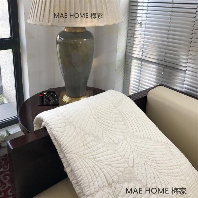 欧式全棉绗缝被三件m套纯色床盖毯单件夏凉空调被枕套沙发炕垫床