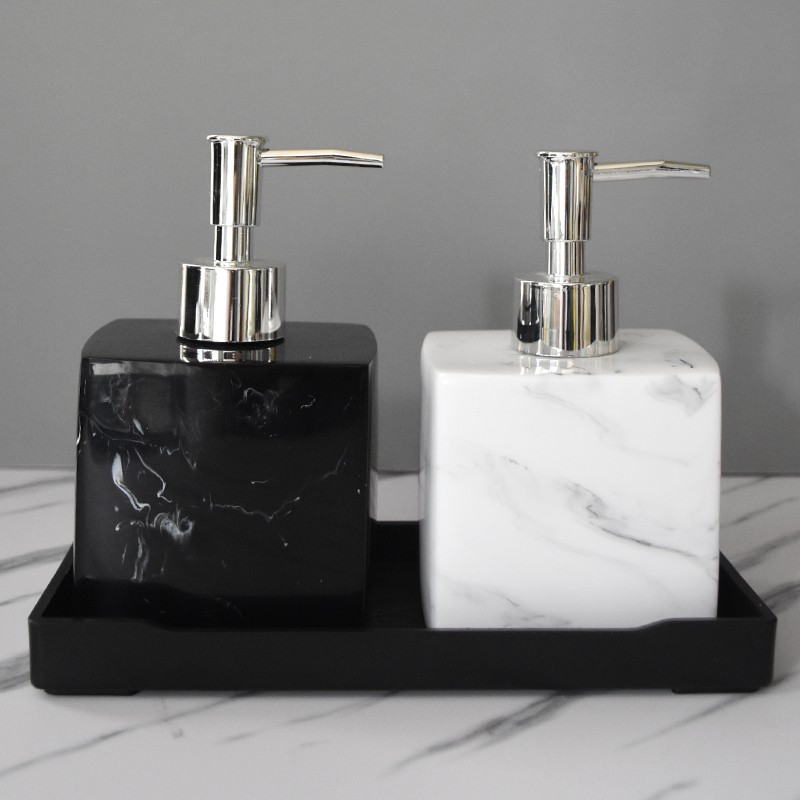 欧式卫浴洗漱用品套件样板房浴室用品摆件洗手P液瓶棉签盒托盘套