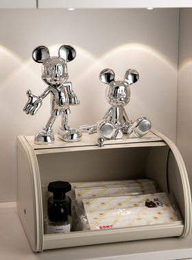 玄关收纳盒d钥匙装饰品摆件口罩面包盒桌面家用厨房客厅收纳置物