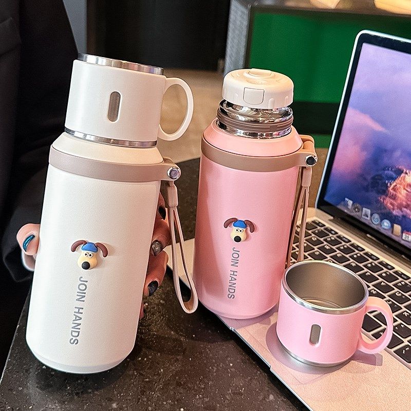 保温杯女新款2024高颜值大容量学生F上学专用水杯便携316儿童杯子
