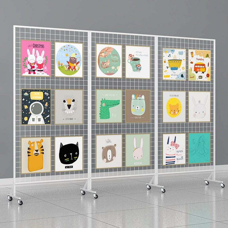 折叠网格展示架画展画q室幼儿园作品展览移动铁艺多功能美术展会,商业/办公家具,组合架/折叠架/伸缩架,淘宝优惠券,粉丝福利购,淘宝优惠卷