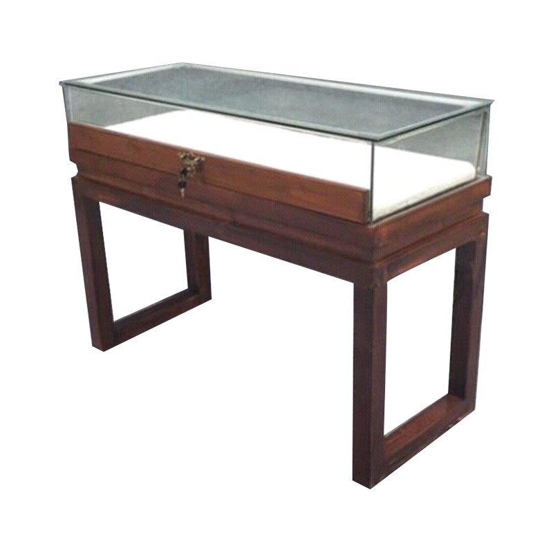 复古实木珠宝展示柜玉器t翡翠古玩博物馆展示柜台首饰柜饰品展示