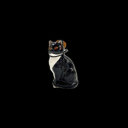 鹿槐行小物 陶瓷桌面小摆件笔筒花器可爱小猫黑猩猩形.状居家用品