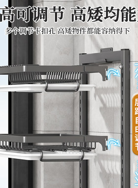 免打孔碗碟碗盘架沥水架壁挂式厨房置H物架水槽餐具一体碗柜收纳