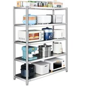 加厚304不锈钢置物架落地多层厨房微波炉架多功能收Y纳储物货架