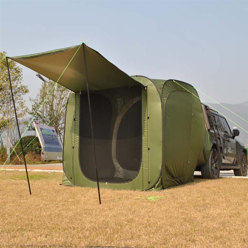 自动化速开三f自驾游车尾帐篷免搭建4到6人户外车尾延伸型在防雨