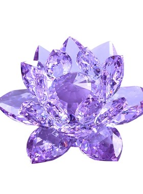 镇店之宝水晶莲j花汽车用内饰品摆件结婚家居装饰品好运连连礼物
