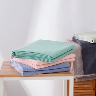 优质长绒棉 老粗布床p单纯棉麻全棉单人纯色床单单件枕套100%纯棉