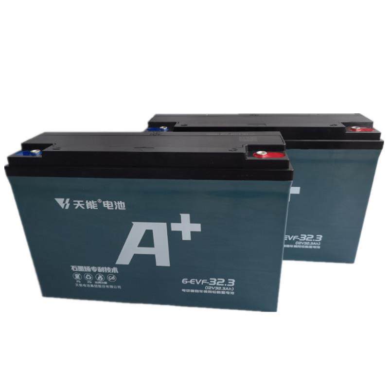 天能6-EVF-32.3石墨烯A6电池12V32.3Ah电动两轮三轮车洗地机电池