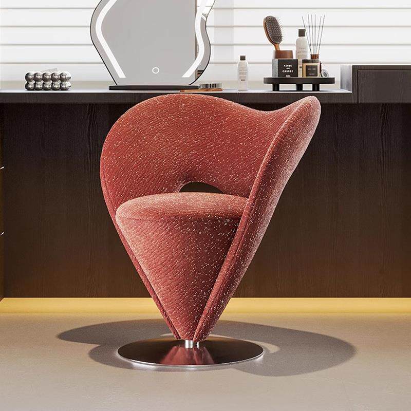 意式轻奢简约现代高级感梳妆椅设计师款化妆凳单椅吧台可旋转椅子