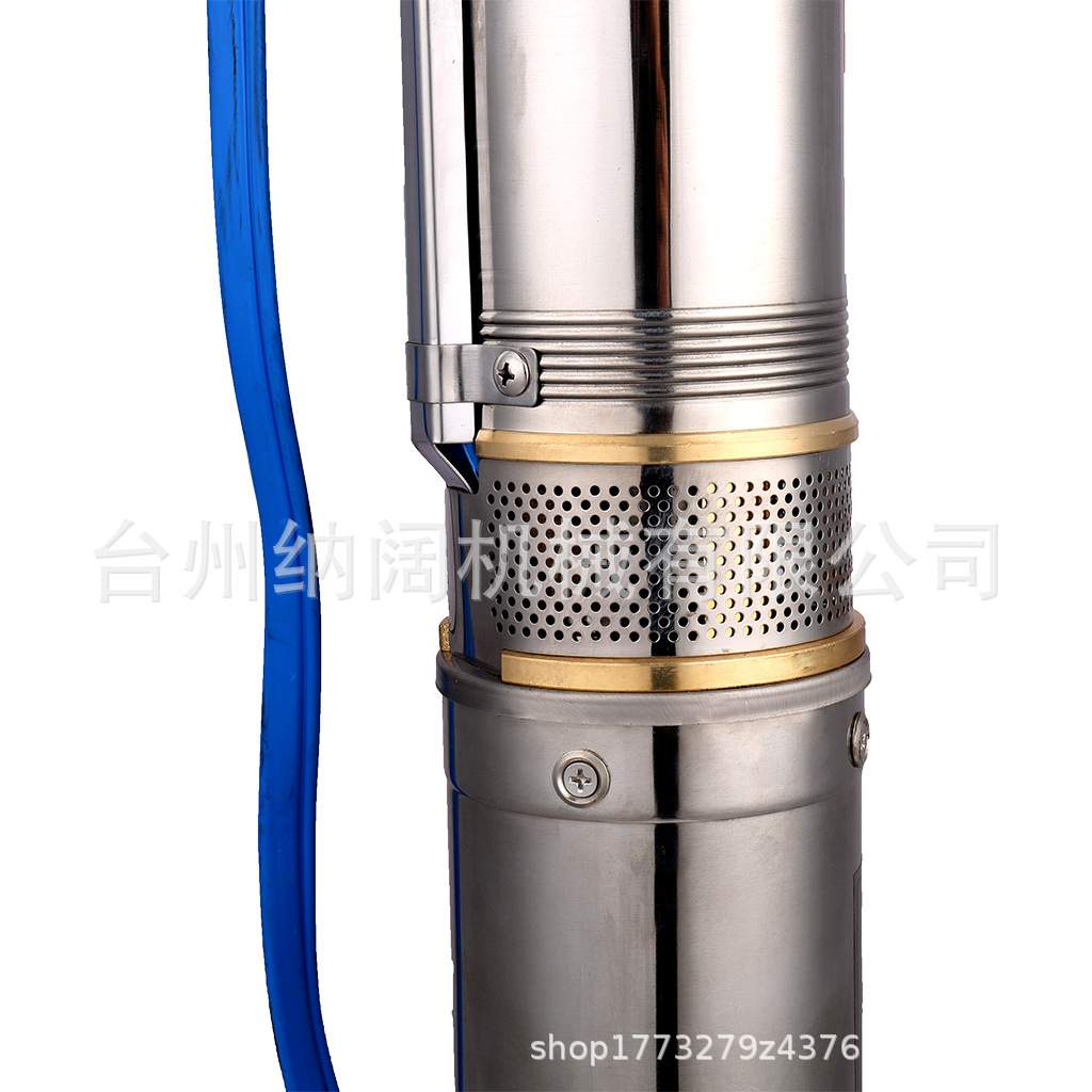 不锈钢高扬程深井泵0.5HP多级潜水泵220V欧规农用灌溉抽水泵