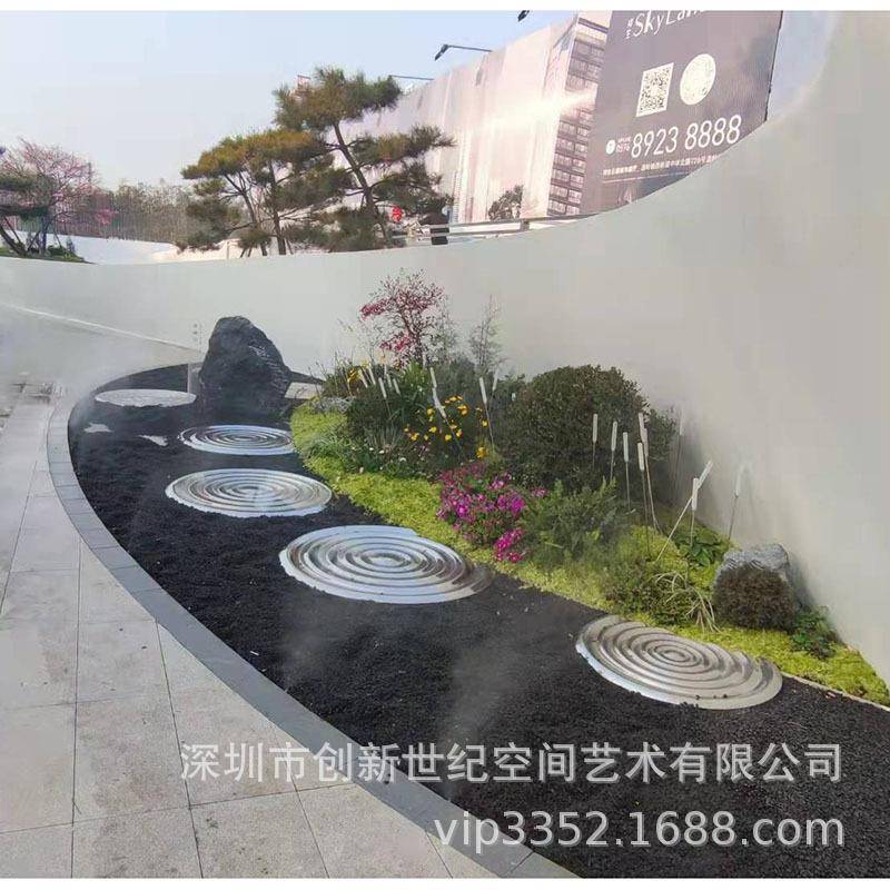 现货不锈钢雕塑水浪波水滴园林景观小品水元素造景落地摆件手工