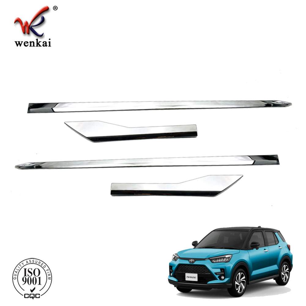 适用于20款丰田Raize改装车身饰条 专用车门防撞门边电镀装饰亮条