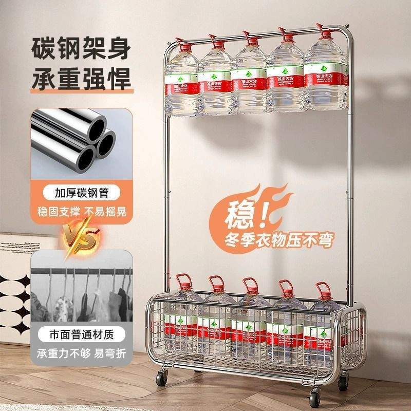 衣帽架置物架挂衣架移动高级转角隔夜收纳衣架落地卧室晾轻奢衣服