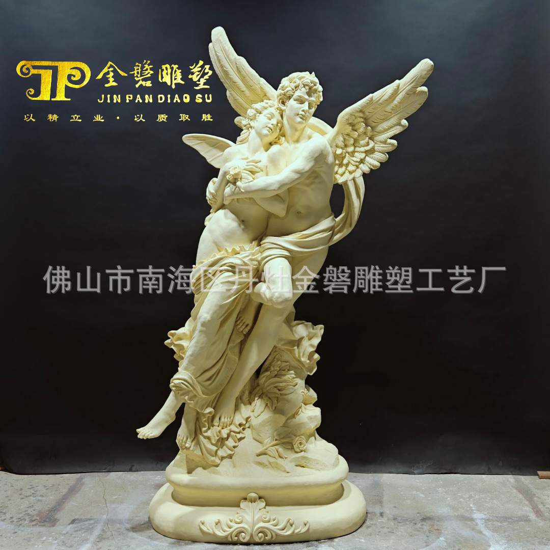 圆雕爱神天使玻璃钢仿铜雕塑武士石材砂岩人物雕像天然