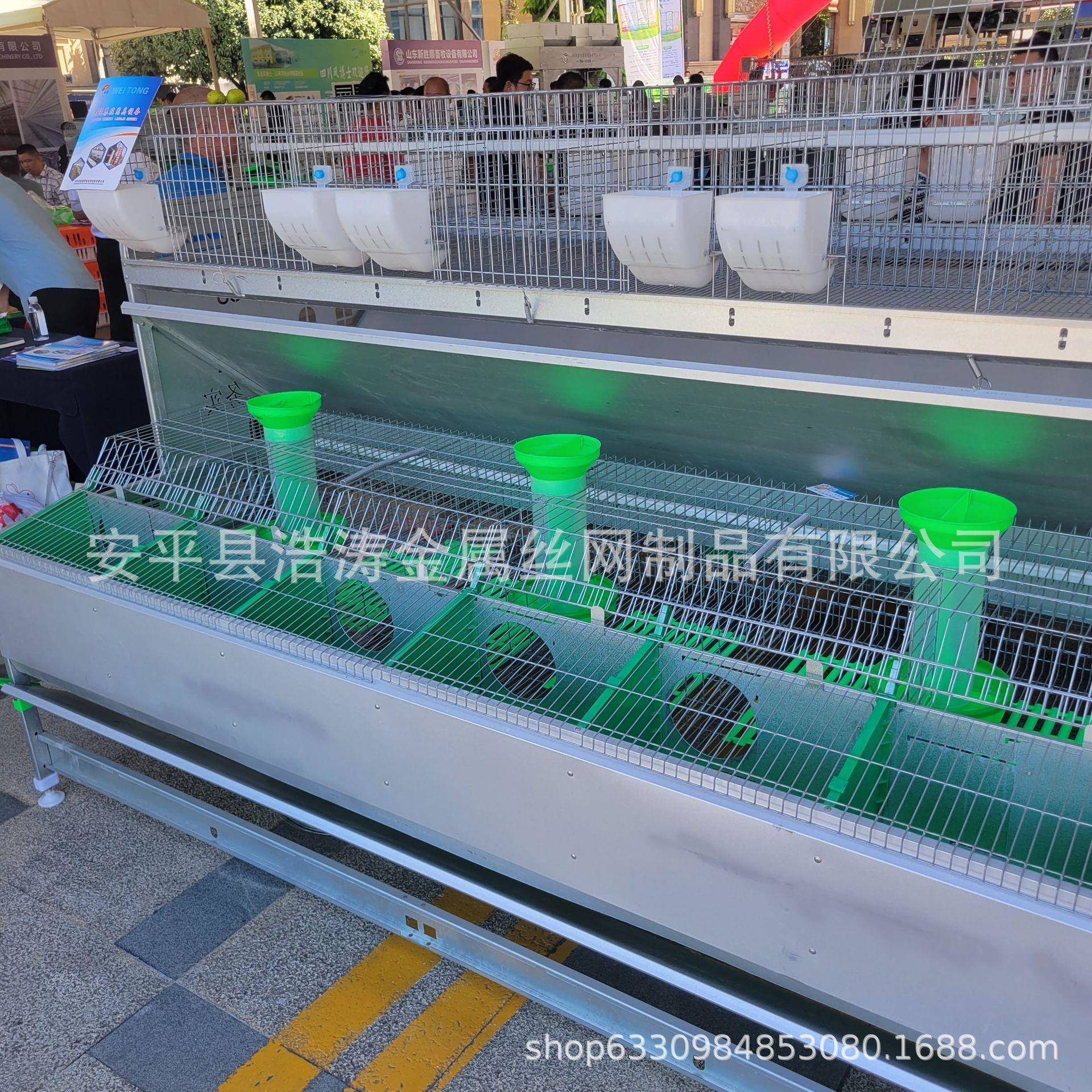 热镀锌24位欧式兔笼出口兔笼子母兔笼自家工厂规模化养殖场
