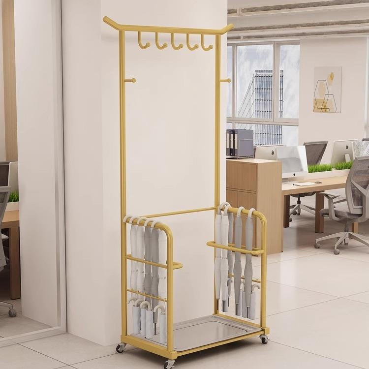 大堂雨衣架简约落地雨伞架家用衣帽架铁艺挂衣架晴雨伞展示架货架