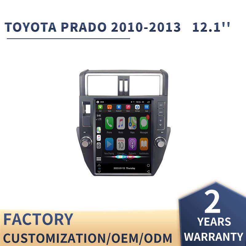 适用于丰田普拉多安卓导航仪2010-2013款prado车载carplay显示屏