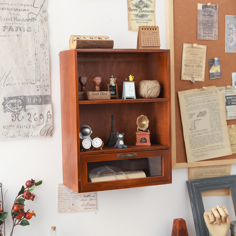 松川家居卧室梳妆台护肤品置物架A桌面化妆品抽屉收纳盒长方形木,收纳整理,桌面收纳盒,淘宝优惠券,粉丝福利购,淘宝优惠卷