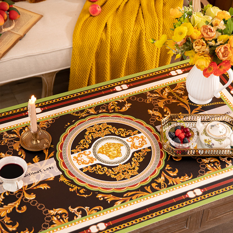 茶几垫免洗餐桌垫防水防油皮革桌面垫欧式美式桌布茶W几布台布垫,居家布艺,茶几垫,淘宝优惠券,粉丝福利购,淘宝优惠卷